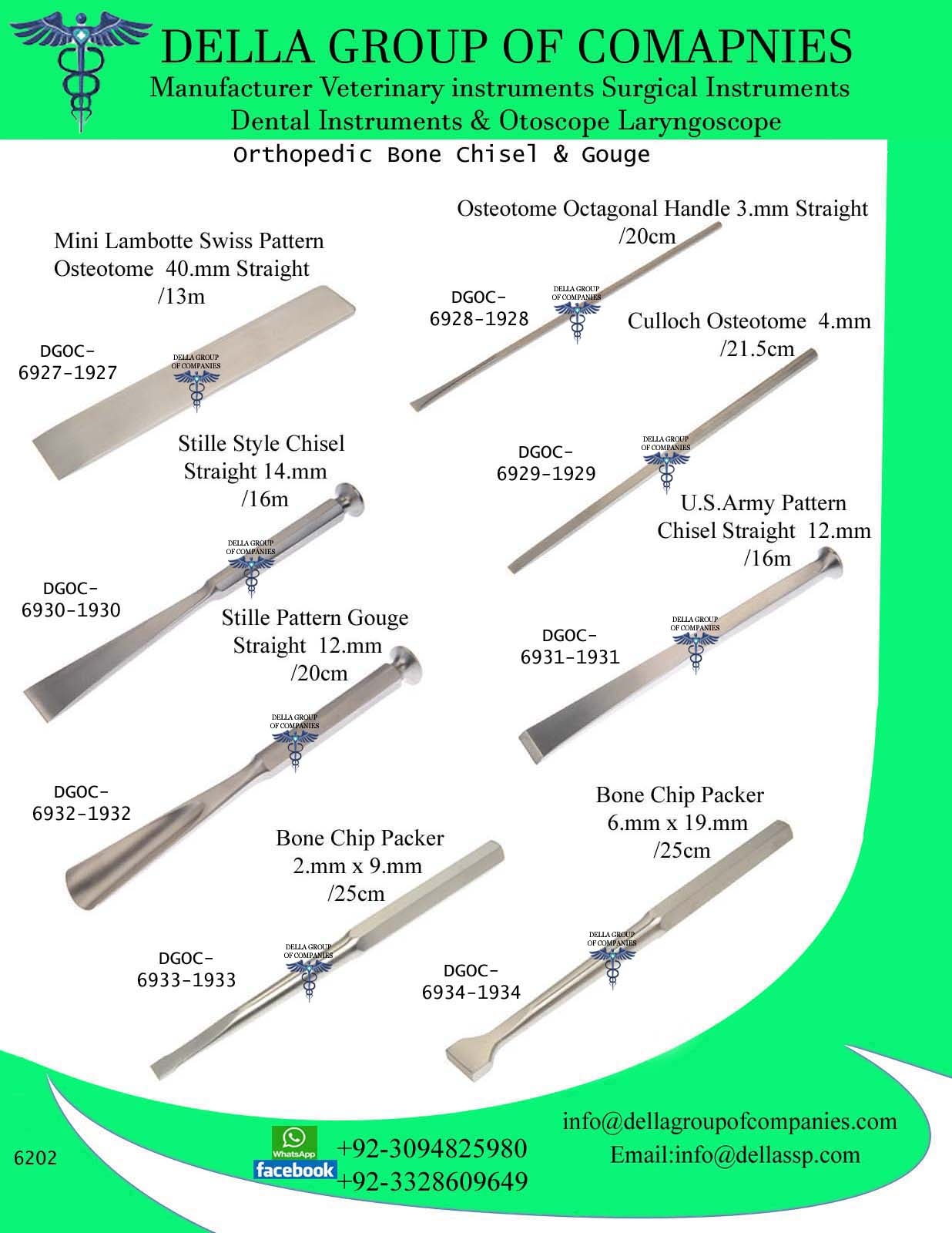 Orthopedic Bone Chisel & Gouge